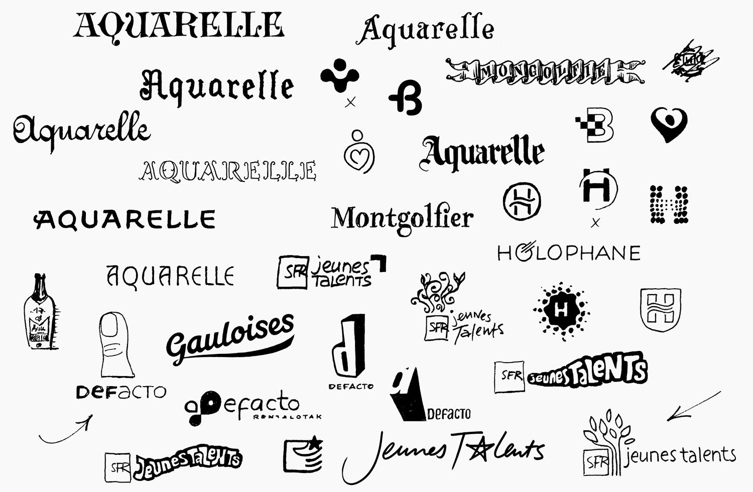 Carnets de logotypes et de typographies - Laurent Muller, Brand Identity