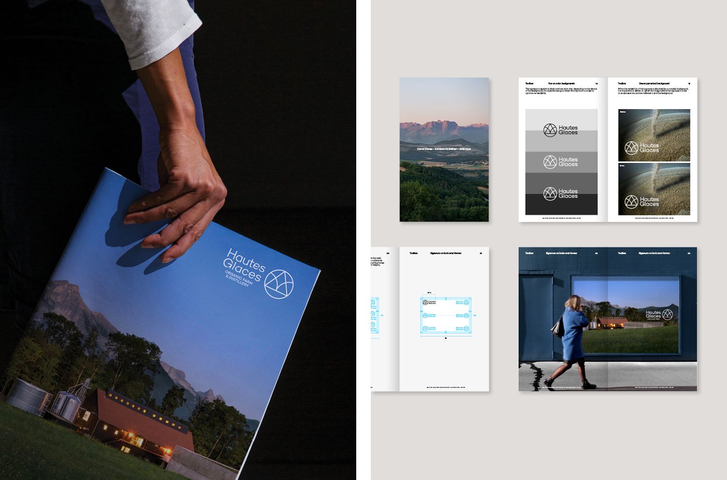 Hautes Glaces - Plateforme, logotype, territoire, packaging, photo, signe, charte - Laurent Muller, Brand identity