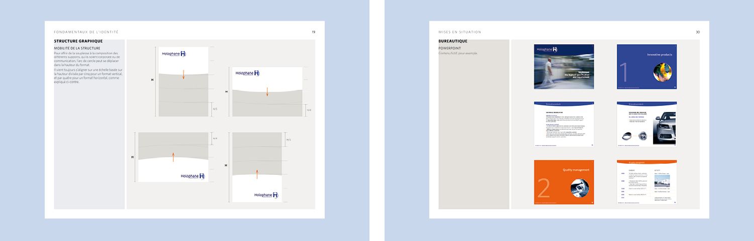 Holophane - Plateforme, logotype, territoire, normalisation - Laurent Muller, Brand identity