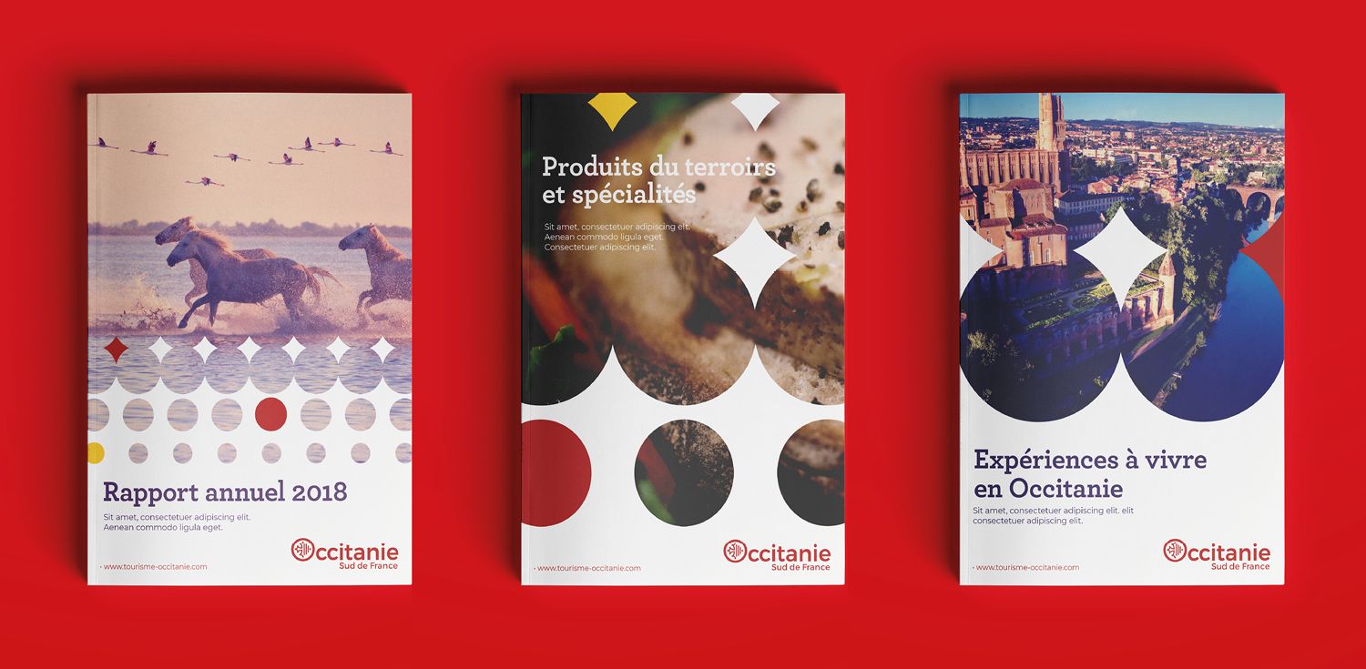 Occitanie Tourisme - Logotype, territoire, normalisation - direction de création - Laurent Muller, Brand identity