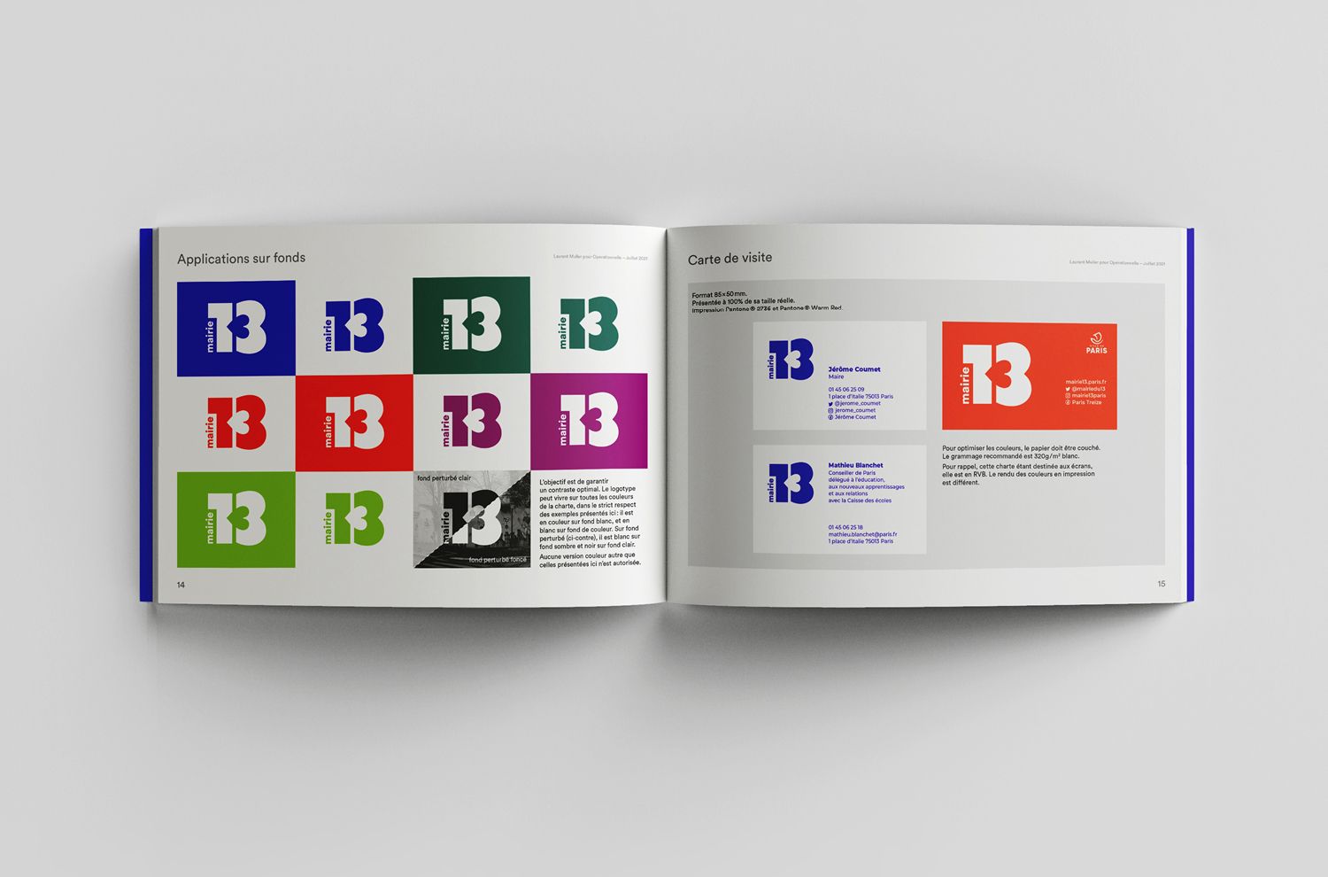 Paris 13e - Logotype, territoire, normalisation - Laurent Muller, Brand identity