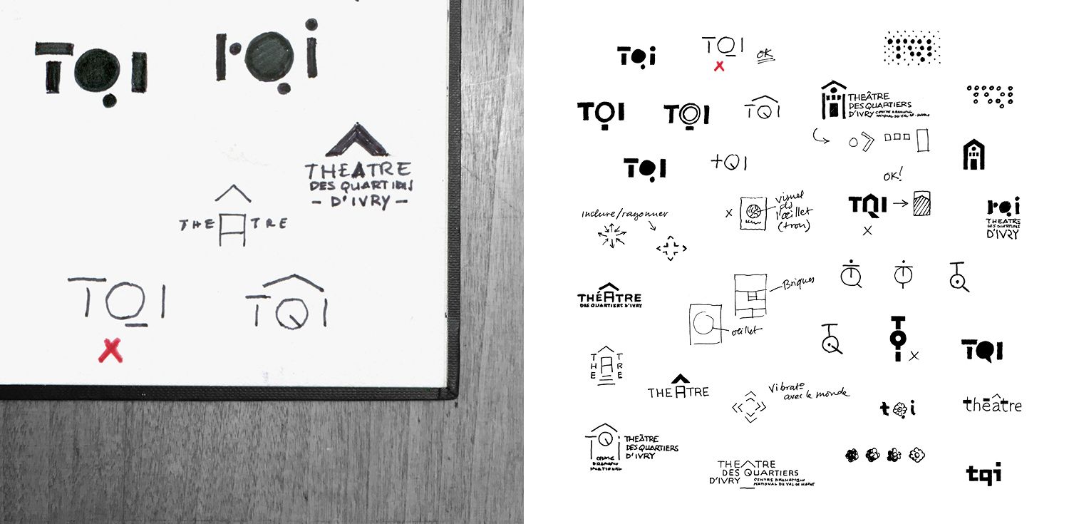 Théâtre des Quartiers d'Ivry TQI - Logotype, territoire, communication, normalisation - Laurent Muller, Brand identity