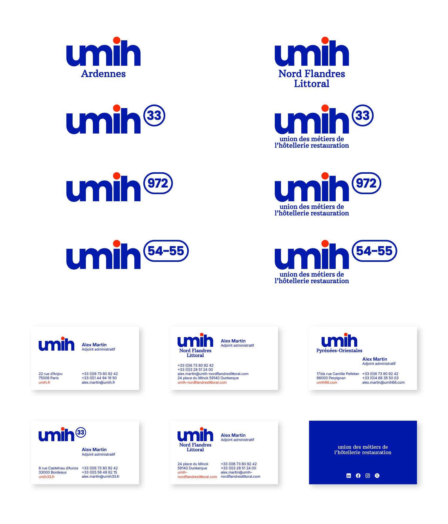 Umih - logotype, architecture de marque et système graphique, normalisation - Laurent Muller, Brand identity