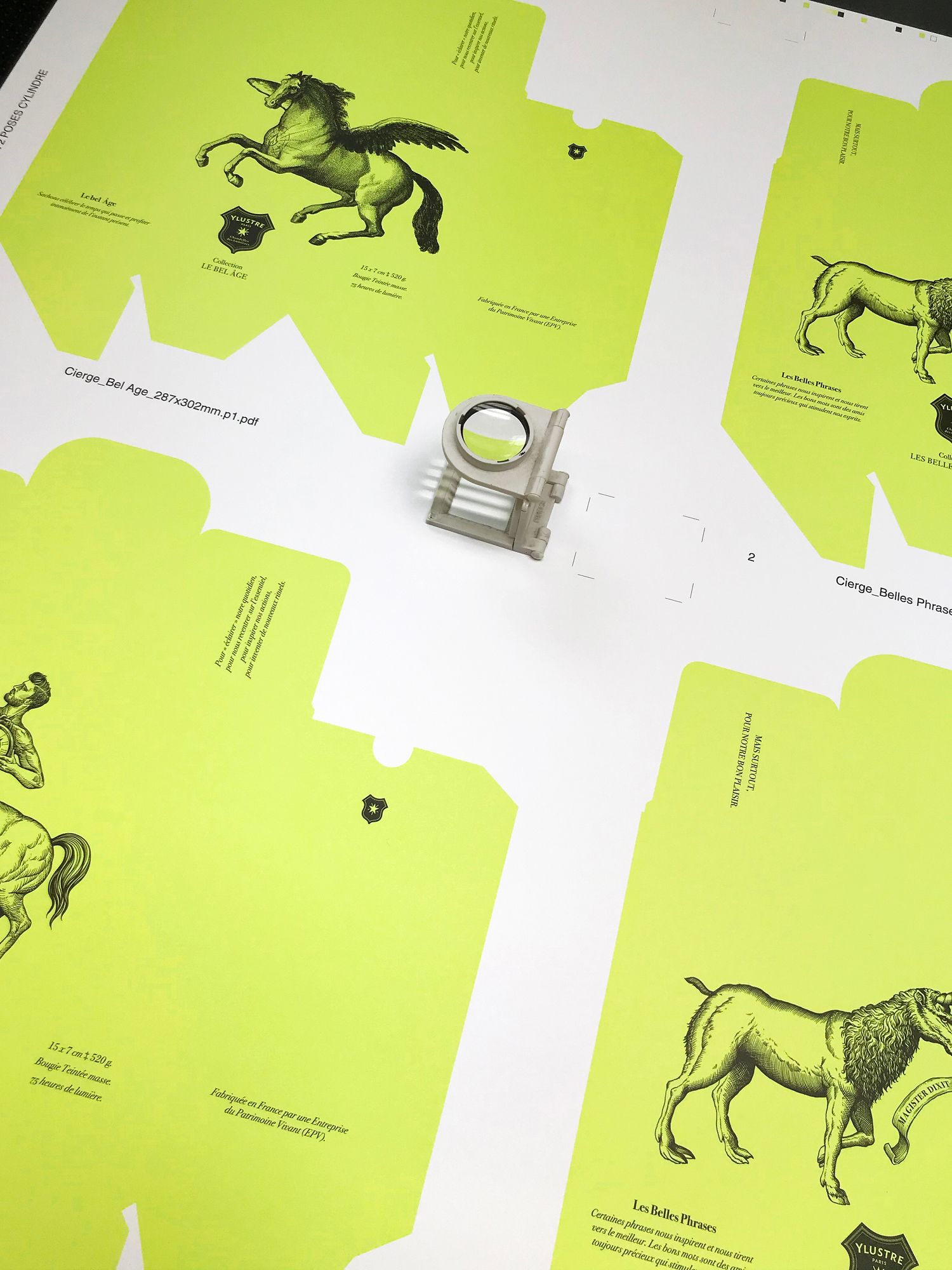 Ylustre - Plateforme visuelle, logotype, territoire, packaging, direction de creation - Laurent Muller, Brand identity